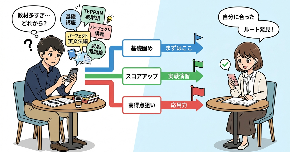 スタサプのTOEIC教材、結局どれから使うべきか迷っている