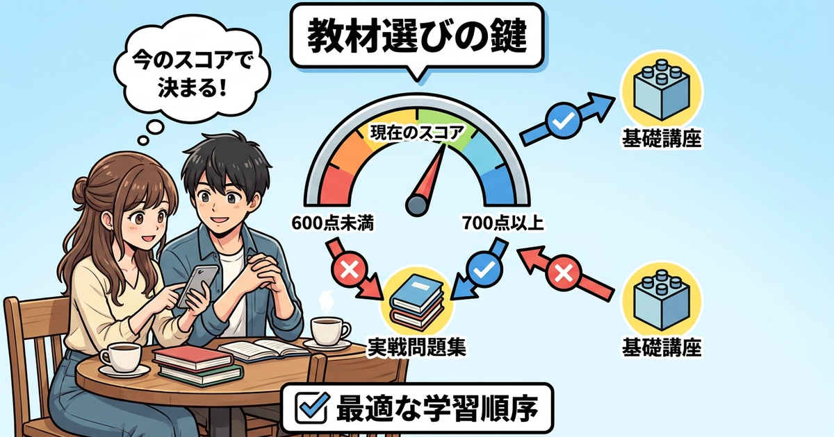 スタサプのTOEIC教材で最も重要な判断軸は「今のあなたのスコア」だとわかる