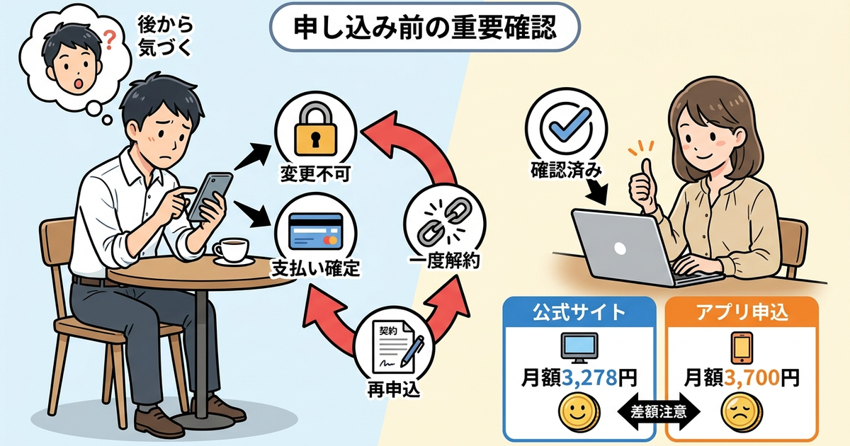 申し込み前の支払い・プランで損を防ぐために知っておくべきこと
