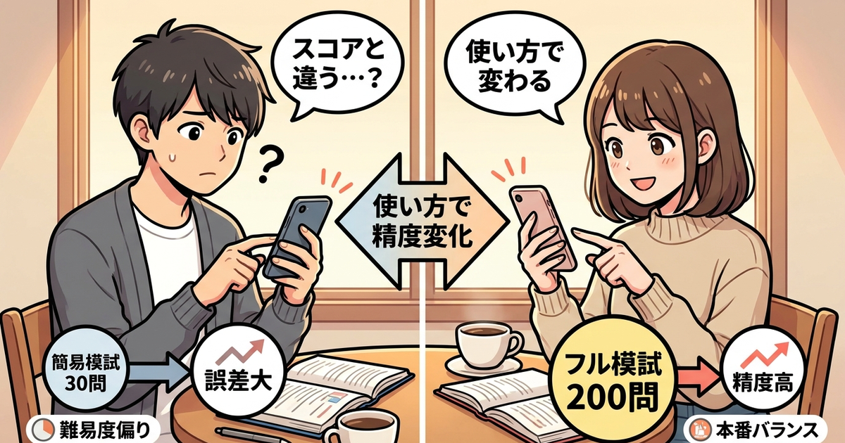 abceedの予測スコアがあてにならないと感じるのは、使い方に原因がある