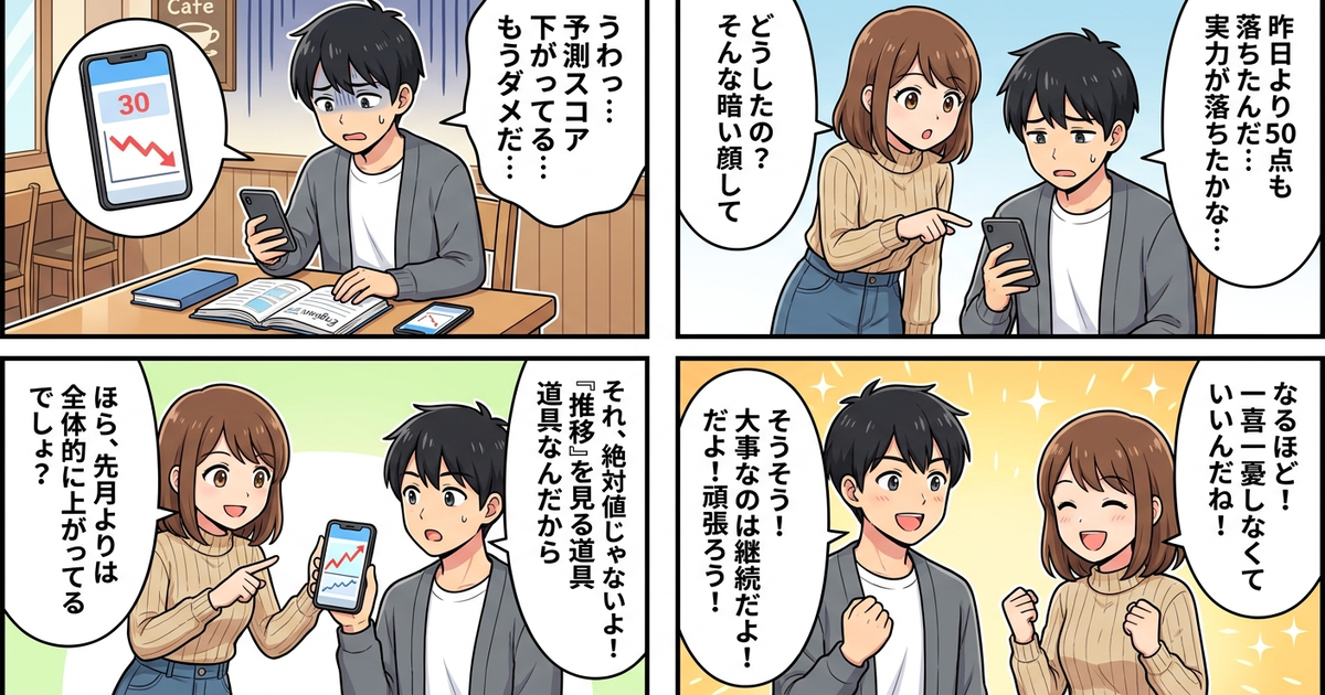 まとめ:予測スコアは絶対値ではなく、推移を見る道具として使う