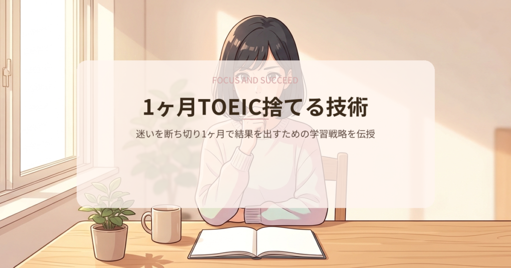 toeic 1 ヶ月 初心者の解説イメージ