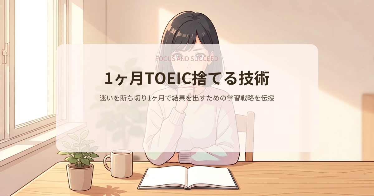 toeic 1 ヶ月 初心者の解説イメージ