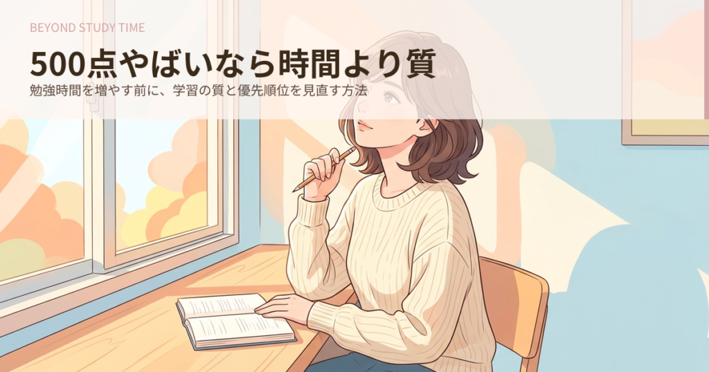 toeic500点 やばい 勉強時間の解説イメージ