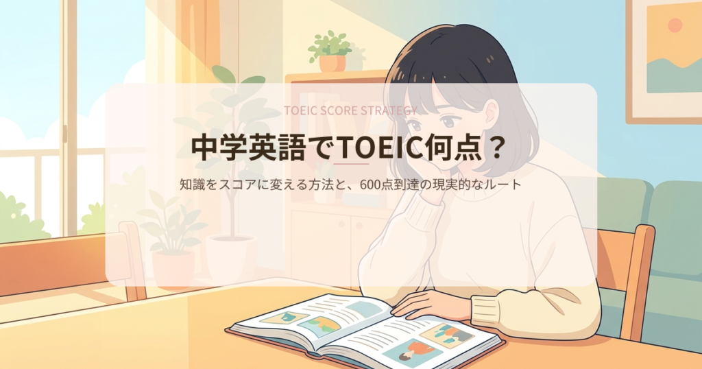 toeic中学レベル 何点　参考書の解説イメージ