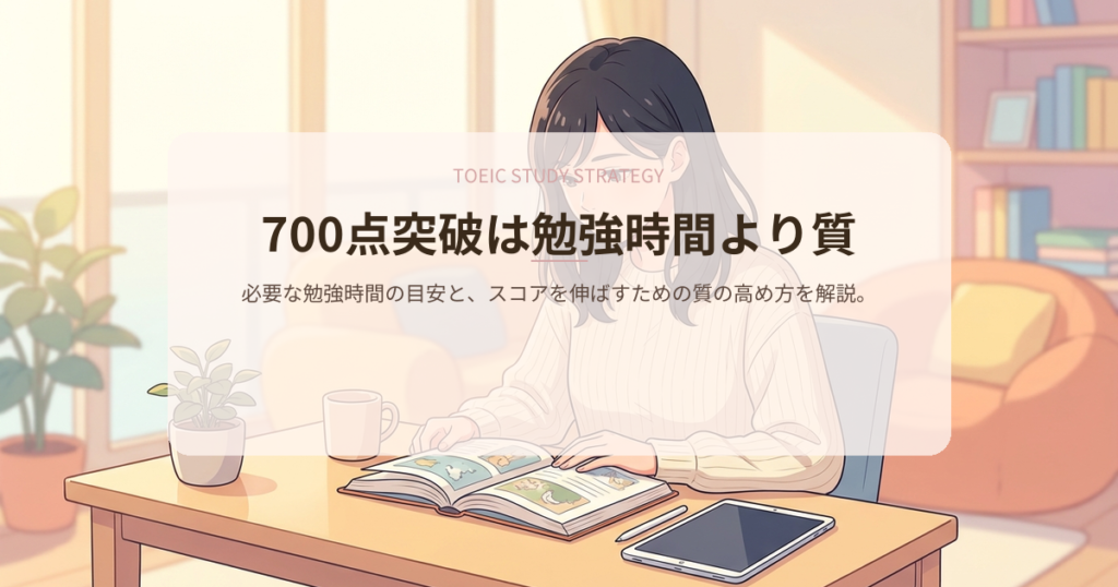toeic 700点 勉強時間 初心者の解説イメージ