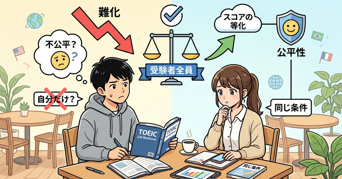 TOEIC難化の「不公平」は誤解である理由を理解しておく