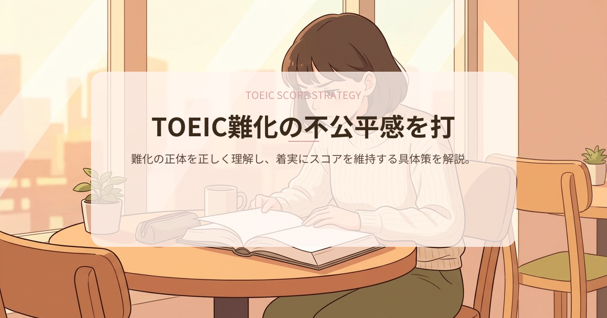 toeic難化 不公平 対策の解説イメージ