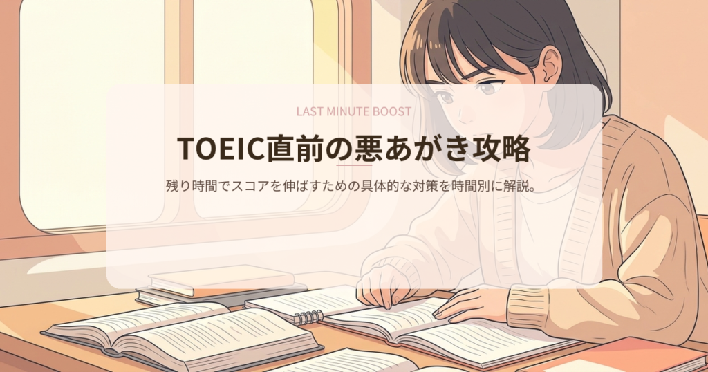 toeic直前 悪あがきの解説イメージ