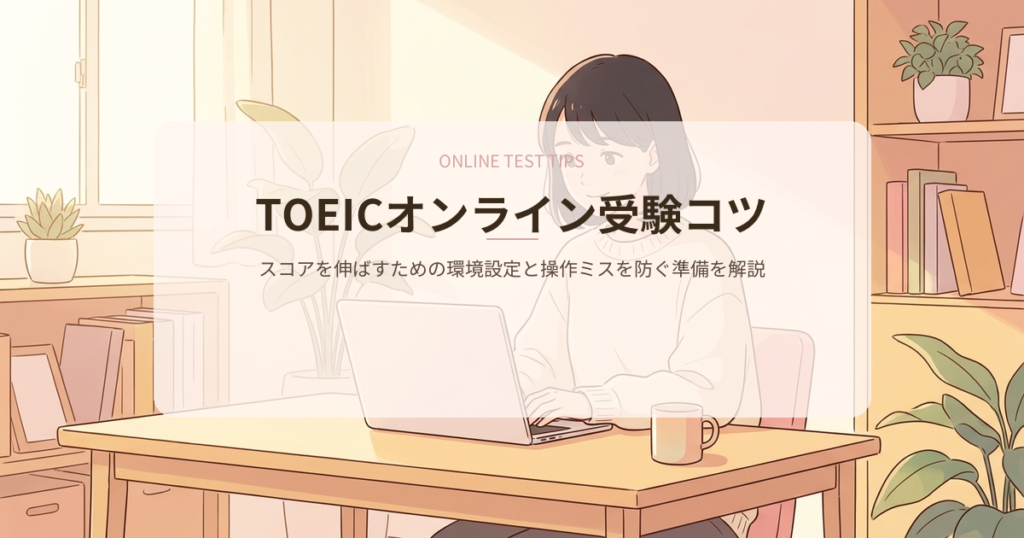 toeicオンライン受験 コツの解説イメージ